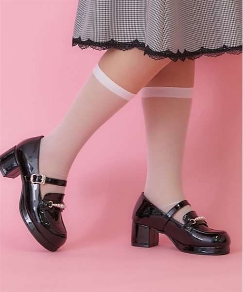axes femme（アクシーズファム）の「パールビット付ローファー（ローファー・レディース・ブラック/キナリ/ベージュ・MEDIUM/LARGE）」の2枚目の写真