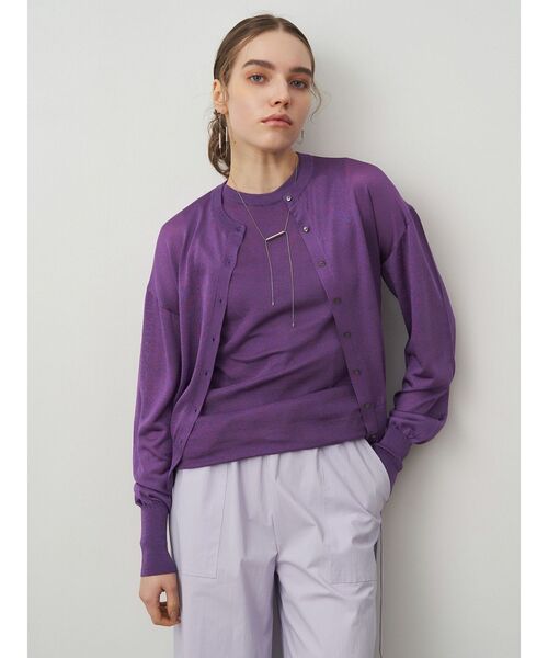 ELENDEEK(エレンディーク)の「コンパクトアセテートカーディガン(カーディガン/ボレロ・レディース・オフホワイト/ブラック/グリーン/パープル/ベージュ・FREE)」の22枚目の写真