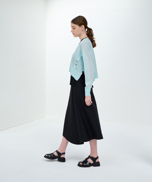 LANVIN en Bleu(ランバンオンブルー)の「メニーボタンカーディガン(カーディガン/ボレロ・レディース・イエロー/ブルー系その他/グレー/ブラック・38)」の10枚目の写真