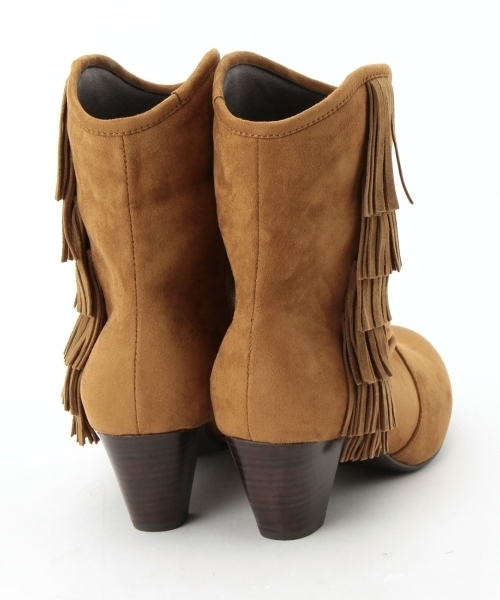 grove（グローブ）の「サイドフリンジショートブーツ（ブーツ・レディース・ブラウン/ブラウン系1/ブラック・30/40/50）」の5枚目の写真