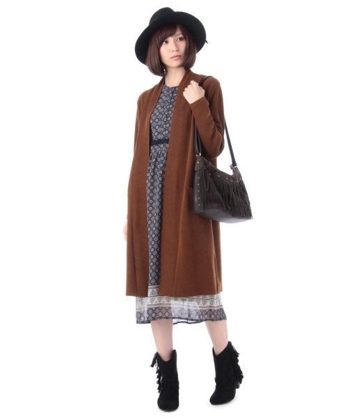 grove（グローブ）の「サイドフリンジショートブーツ（ブーツ・レディース・ブラウン/ブラウン系1/ブラック・30/40/50）」の10枚目の写真