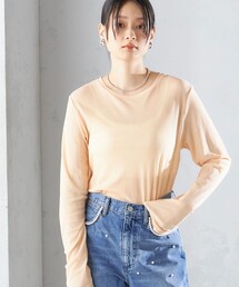 シアー」に該当するトップス（オレンジ/橙色系）ファッション