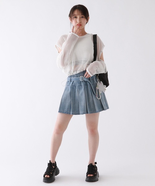 repipi armario(レピピ アルマリオ)の「メッシュ2WAYトップス(その他トップス・キッズ・ブラック/ホワイト/ライム・MEDIUM/LARGE/SMALL)」の4枚目の写真