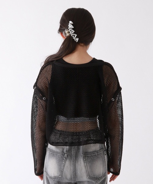 repipi armario(レピピ アルマリオ)の「メッシュ2WAYトップス(その他トップス・キッズ・ブラック/ホワイト/ライム・MEDIUM/LARGE/SMALL)」の9枚目の写真