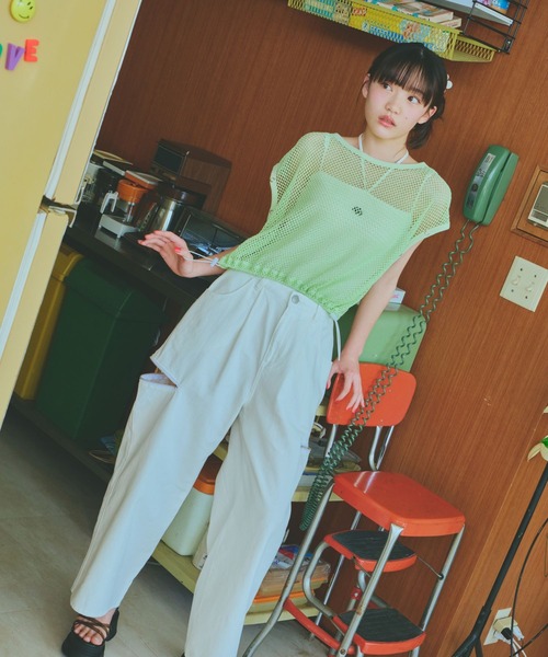 repipi armario(レピピ アルマリオ)の「メッシュ2WAYトップス(その他トップス・キッズ・ブラック/ホワイト/ライム・MEDIUM/LARGE/SMALL)」の20枚目の写真