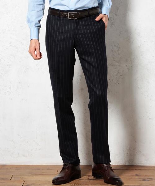 green label relaxing（グリーンレーベルリラクシング）の「[カノニコ] CN CH/ST RG SLIM NP パンツ◆（スーツパンツ・メンズ・ダークグレー/ネイビー・84ｃｍ/76ｃｍ/80ｃｍ/92cm/72cm/88ｃｍ）」の2枚目の写真