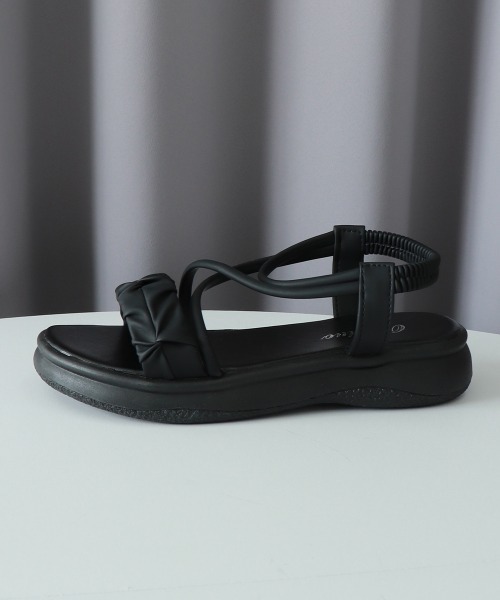 厚底サンダルストラップ美脚韓国夏