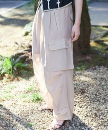 ShottｘRUMBLE RED (ショットｘランブルレッド) SLUB CHIFFON CARGO PANTS