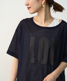 コットン シアージャージロゴTシャツ