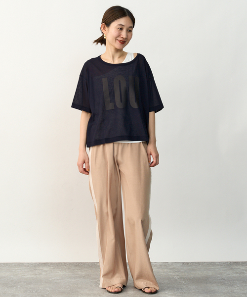 VERMEIL par iena（ヴェルメイユパーイエナ）の「コットン シアージャージロゴTシャツ（Tシャツ/カットソー・レディース・アイボリー/ネイビー・FREE）」の10枚目の写真