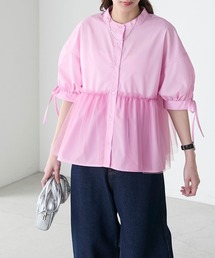 パフスリーブ」に該当するトップス（ピンク/桃色系）ファッション通販