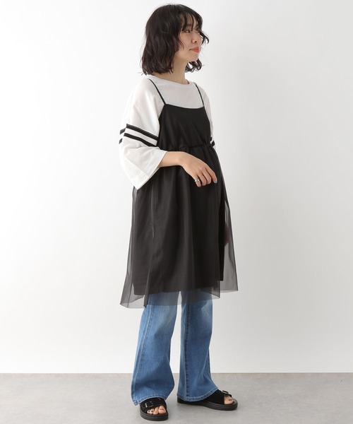 LEPSIM（レプシィム）の「【産前・産後対応】マタニティ／シアーキャミビスチェチュニック　112860（マタニティウェア/グッズ・レディース・アイボリー/グレー/ブラック・FREE）」の17枚目の写真