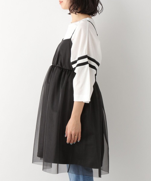 LEPSIM（レプシィム）の「【産前・産後対応】マタニティ／シアーキャミビスチェチュニック　112860（マタニティウェア/グッズ・レディース・アイボリー/グレー/ブラック・FREE）」の19枚目の写真