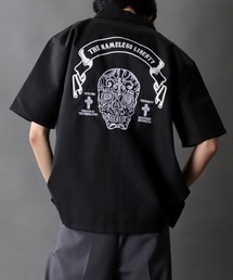 Rude Style Back Embroidery Shirt/ルード バック刺繍 半袖シャツ レディース メンズ
