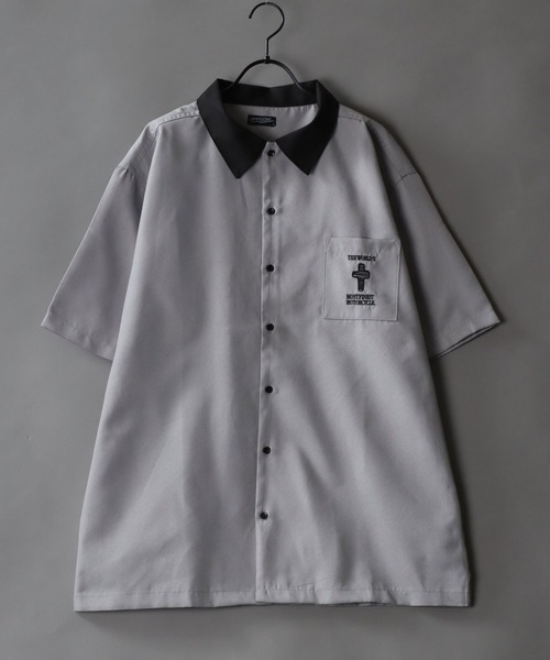 SITRY(シトリー)の「Rude Style Back Embroidery Shirt/ルード バック刺繍 半袖シャツ レディース メンズ(シャツ/ブラウス・メンズ・グレー/グリーン系その他/ブラック系その他/グレー系その他/ブラック/ダークグリーン・M/L/XL)」の16枚目の写真
