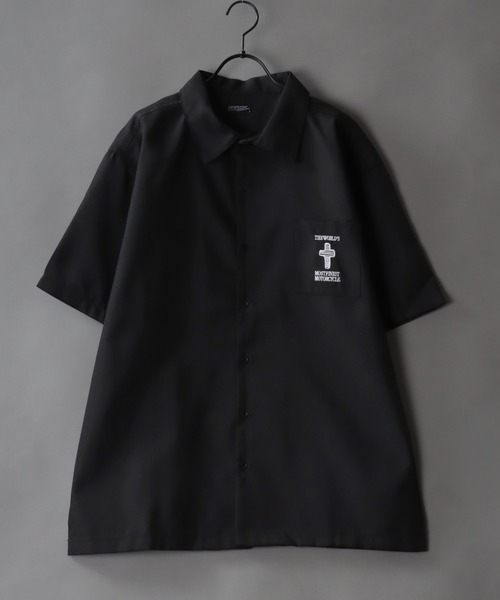SITRY(シトリー)の「Rude Style Back Embroidery Shirt/ルード バック刺繍 半袖シャツ レディース メンズ(シャツ/ブラウス・メンズ・グレー/グリーン系その他/ブラック系その他/グレー系その他/ブラック/ダークグリーン・M/L/XL)」の17枚目の写真