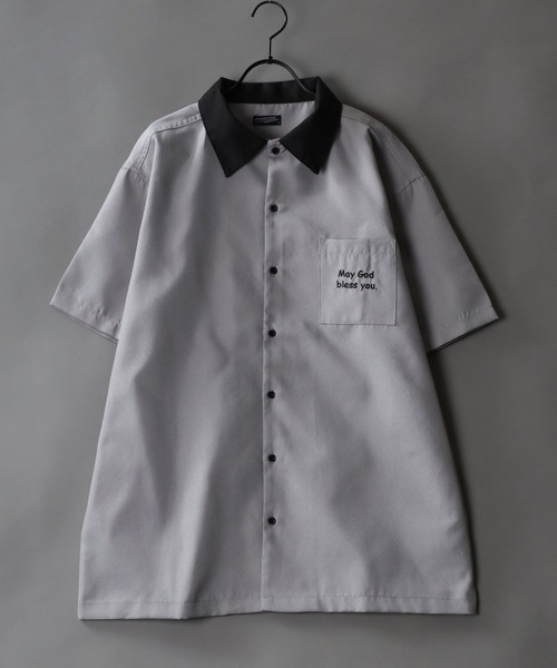 SITRY(シトリー)の「Rude Style Back Embroidery Shirt/ルード バック刺繍 半袖シャツ レディース メンズ(シャツ/ブラウス・メンズ・グレー/グリーン系その他/ブラック系その他/グレー系その他/ブラック/ダークグリーン・M/L/XL)」の21枚目の写真