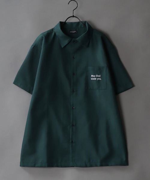 SITRY(シトリー)の「Rude Style Back Embroidery Shirt/ルード バック刺繍 半袖シャツ レディース メンズ(シャツ/ブラウス・メンズ・グレー/グリーン系その他/ブラック系その他/グレー系その他/ブラック/ダークグリーン・M/L/XL)」の20枚目の写真