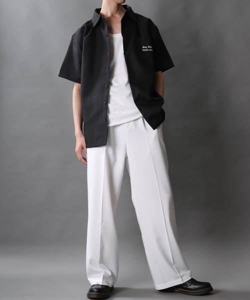 セール】Rude Style Back Embroidery Shirt/ルード バック刺繍 半袖