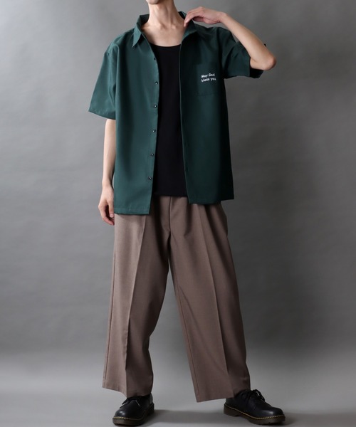 セール】Rude Style Back Embroidery Shirt/ルード バック刺繍 半袖