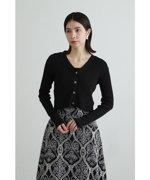 JILL STUART（ジルスチュアート）の「◆ＵＶ加工レーヨンポリニットカーディガン（カーディガン/ボレロ・レディース・ブラック/ピンク/ホワイト・FREE）」の5枚目の写真