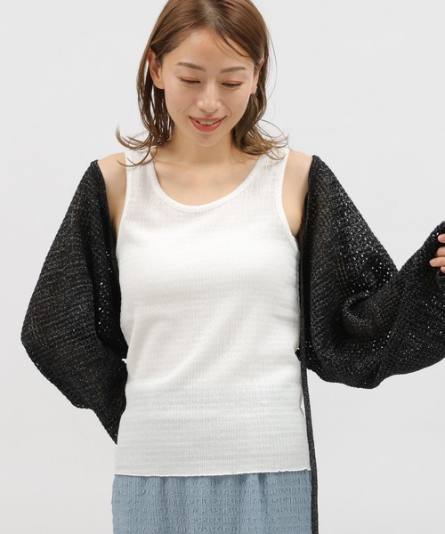 LAKOLE（ラコレ）の「シャーリングタンク / 118345（タンクトップ・レディース・ライム/オフホワイト/ブラック/パープル・SMALL/MEDIUM）」の9枚目の写真