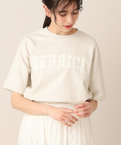 Dessin（デッサン）の「◆【ユニセックス・洗える】ロゴ刺繍Tシャツ（Tシャツ/カットソー・レディース・ブルー/ライトベージュ/ホワイト・00/01/02/03/04/05）」の7枚目の写真