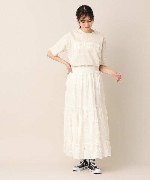 Dessin（デッサン）の「◆【ユニセックス・洗える】ロゴ刺繍Tシャツ（Tシャツ/カットソー・レディース・ブルー/ライトベージュ/ホワイト・00/01/02/03/04/05）」の5枚目の写真