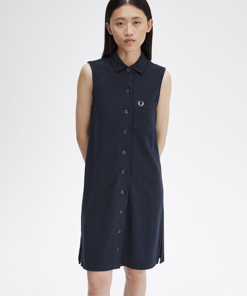 FRED PERRY（フレッドペリー）の「Button-Through Pique Shirt Dress