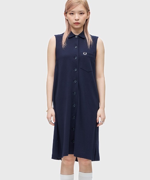 FRED PERRY（フレッドペリー）の「Button-Through Pique Shirt Dress