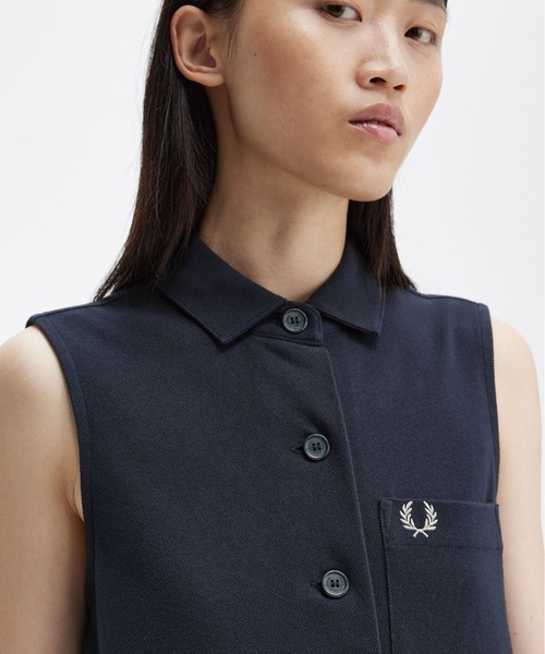 FRED PERRY（フレッドペリー）の「Button-Through Pique Shirt Dress