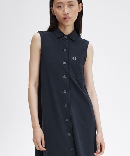 FRED PERRY（フレッドペリー）の「Button-Through Pique Shirt Dress