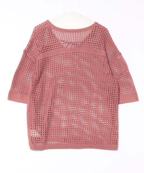 LOWRYS FARM（ローリーズファーム）の「メッシュプルオーバーＳＳ　116749（ニット/セーター・レディース・ピンク/ブラック/アイボリー・FREE）」の14枚目の写真
