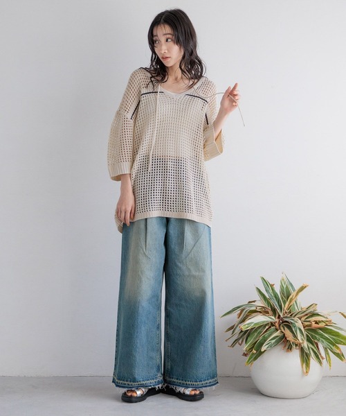 セール】メッシュプルオーバーSS 116749（ニット/セーター