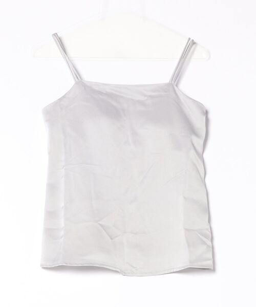 wee9s（ウィークス）の「cup in satin like cami / カップインサテンキャミ（タンクトップ・レディース・グレー/アイボリー・FREE）」の6枚目の写真