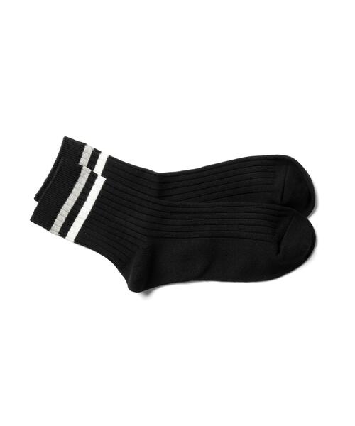 Right-on(ライトオン)の「BASIC SOCKS(ベーシックソックス)2本ラインリブソックス(ソックス/靴下・メンズ・ブラック/ネイビー/ベージュ・M/L)」の12枚目の写真