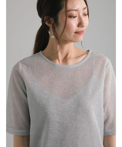 Te chichi（テチチ）の「シアーラメキャミセットTシャツ（Tシャツ/カットソー・レディース・ゴールド/シルバー/ブラック・F）」の22枚目の写真