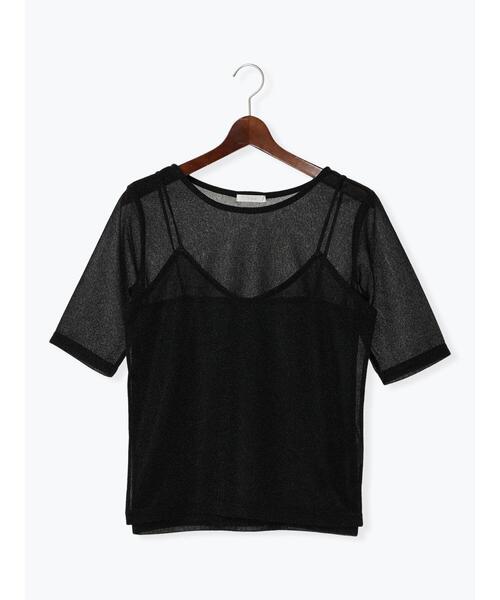 Te chichi（テチチ）の「シアーラメキャミセットTシャツ（Tシャツ/カットソー・レディース・ゴールド/シルバー/ブラック・F）」の17枚目の写真