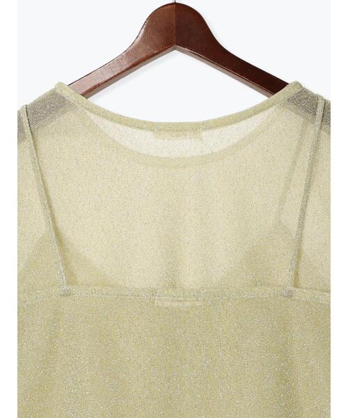 Te chichi（テチチ）の「シアーラメキャミセットTシャツ（Tシャツ/カットソー・レディース・ゴールド/シルバー/ブラック・F）」の11枚目の写真