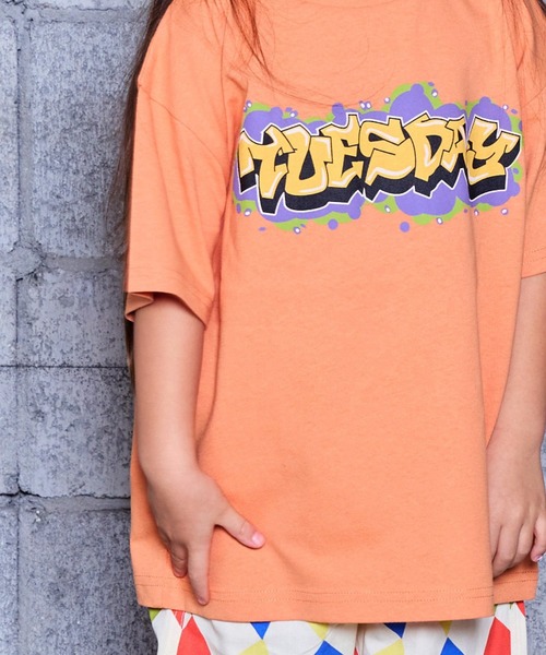 Life Support Products(ライフサポートプロダクツ)の「1WEEK Tee(80~150cm)(Tシャツ/カットソー・キッズ・ベージュ/オレンジ/ネイビー/パープル/グリーン/ブラック/オフホワイト・80/90/95/100/110/120/130/140/150)」の20枚目の写真