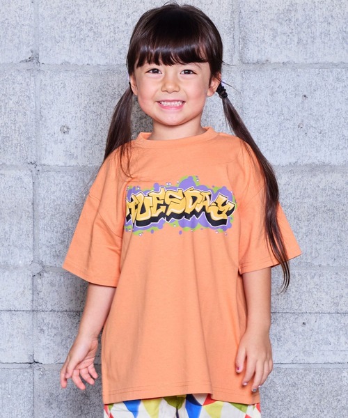 Life Support Products(ライフサポートプロダクツ)の「1WEEK Tee(80~150cm)(Tシャツ/カットソー・キッズ・ベージュ/オレンジ/ネイビー/パープル/グリーン/ブラック/オフホワイト・80/90/95/100/110/120/130/140/150)」の21枚目の写真