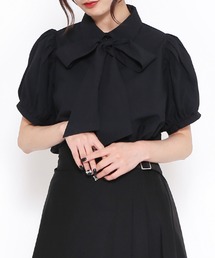 PUNYUS | リボン付きボリューム半袖ブラウス(シャツ/ブラウス)