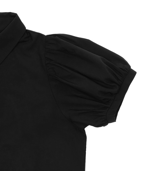 PUNYUS（プニュズ）の「リボン付きボリューム半袖ブラウス（シャツ/ブラウス・レディース・ホワイト/ブラック・3/1/2/4）」の14枚目の写真