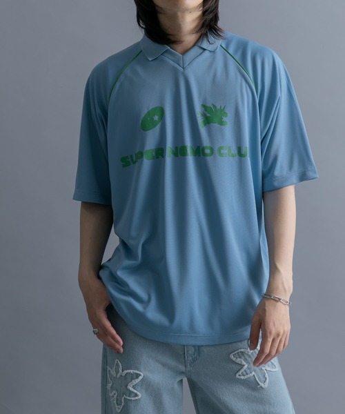 SENSE OF PLACE by URBAN RESEARCH（センスオブプレイスバイアーバンリサーチ）の「『別注』SHUHEI KOKI×SENSE OF PLACE　ゲームシャツ（Tシャツ/カットソー・メンズ・ライトブルー/ネイビー/ブラック・LARGE/MEDIUM）」の12枚目の写真