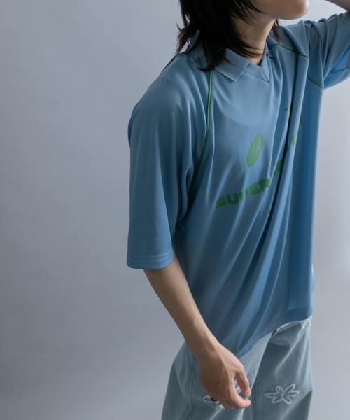 SENSE OF PLACE by URBAN RESEARCH（センスオブプレイスバイアーバンリサーチ）の「『別注』SHUHEI KOKI×SENSE OF PLACE　ゲームシャツ（Tシャツ/カットソー・メンズ・ライトブルー/ネイビー/ブラック・LARGE/MEDIUM）」の13枚目の写真