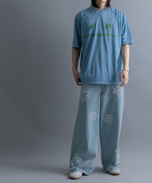 SENSE OF PLACE by URBAN RESEARCH（センスオブプレイスバイアーバンリサーチ）の「『別注』SHUHEI KOKI×SENSE OF PLACE　ゲームシャツ（Tシャツ/カットソー・メンズ・ライトブルー/ネイビー/ブラック・LARGE/MEDIUM）」の15枚目の写真