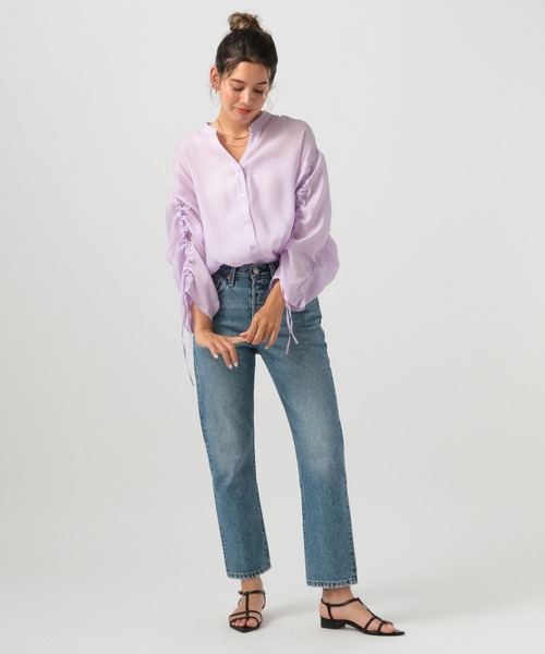 セール】シアーシャーリングブラウス（シャツ/ブラウス