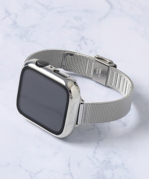zandy(ズィーアンドワイ)の「【zandy / ズィー・アンド・ワイ】2点セット 細製ミラネーゼバンド メッキハードフルケース(デジタル腕時計・レディース・ブラック/シルバー/ゴールド/ピンクゴールド・SMALL/MEDIUM)」の3枚目の写真