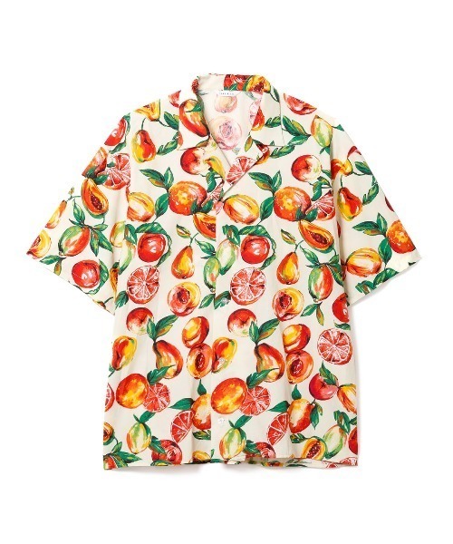 Sandinista（サンディニスタ）の「Sandinista Open Collar Semi-Double S/S Shirt（サンディニスタ オープンカラー セミダブル ショートスリーブシャツ）（シャツ/ブラウス・メンズ・オフホワイト/ブラック・MEDIUM/LARGE）」の2枚目の写真