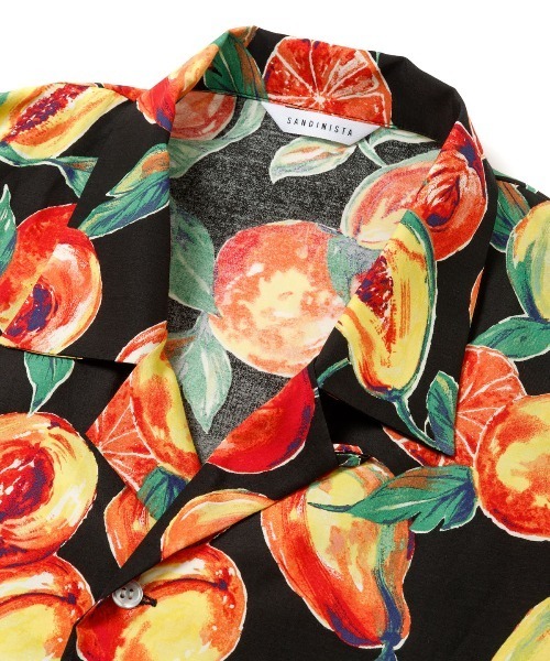 Sandinista（サンディニスタ）の「Sandinista Open Collar Semi-Double S/S Shirt（サンディニスタ オープンカラー セミダブル ショートスリーブシャツ）（シャツ/ブラウス・メンズ・オフホワイト/ブラック・MEDIUM/LARGE）」の5枚目の写真